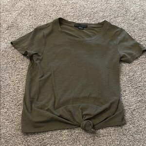 SOCIAL STANDARD by SANCTUARY Green Knotted One and Only Tee Xs New